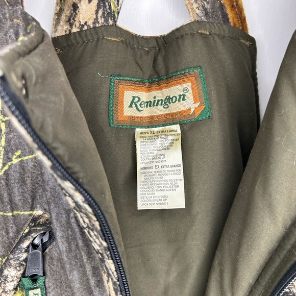 Remington Camo Insulated Hunting Overalls Bibs Thermore XL Realtree Style - Picture 4 of 8